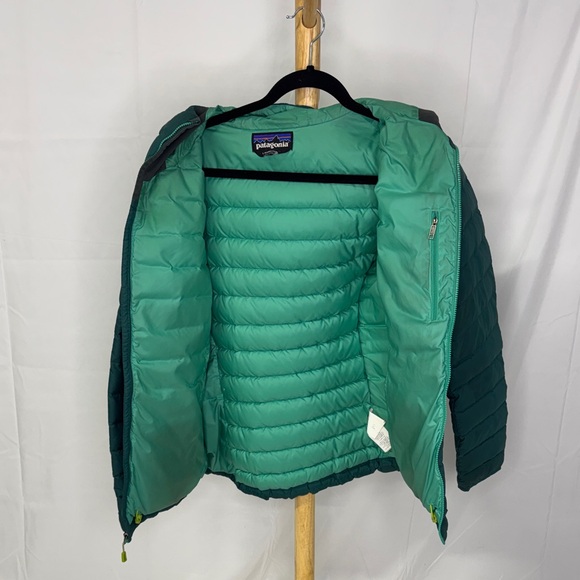 Patagonia Womens Teal Down Sweater Hoody - Picture 4 of 4